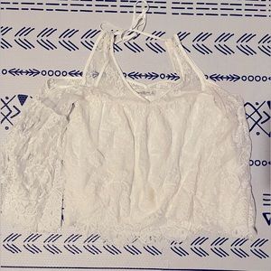 Abercrombie and Fitch Drop Shoulder Flowy Lace too SMALL